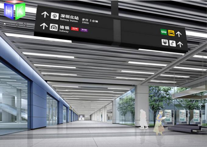 지하철 두 배 편들어진 LED 가벼운 상자 표시 높은 광도, 라이트 박스 조명된 지시자