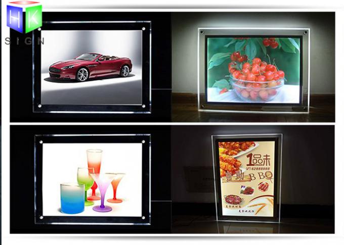 LED 사진 전시 가벼운 상자 포스터 수입품 아크릴 패널 두 배 측을 거는 천장