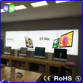 중국 Eco 친절한 상점 정면 분명히된 LED 빛을 가진 독립 구조로 서있는 라이트 박스 직물 협력 업체
